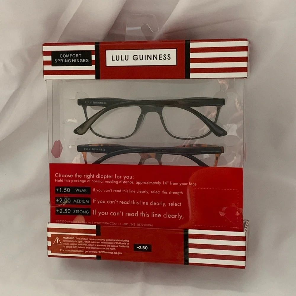 NIB Lulu Guinness London Readers. 3 Pack.